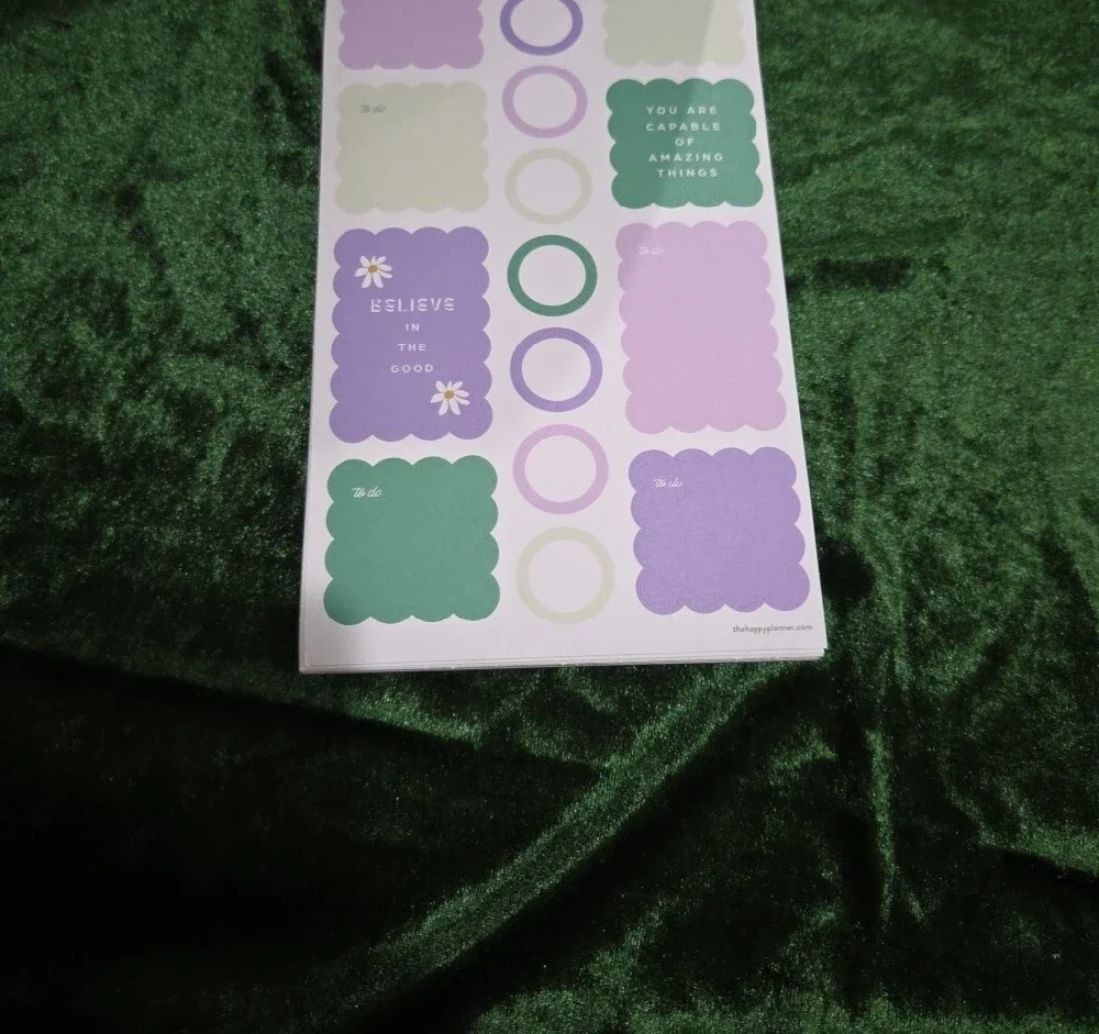 Brand New Happy Planner Classic Sticker Sheets - Pink, Purple & Teal Accents